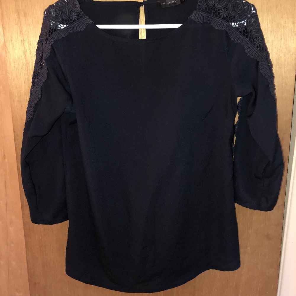 Navy Blue Dress Top